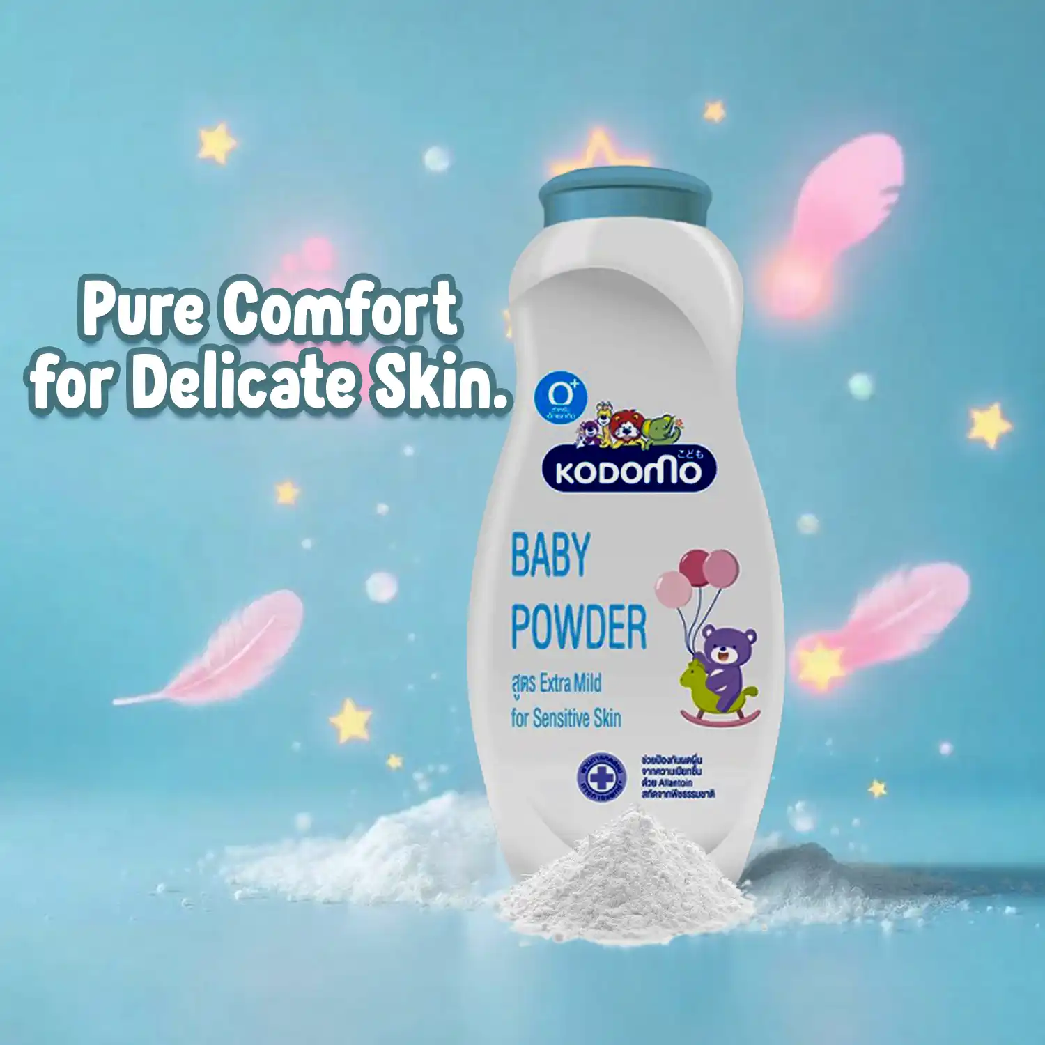 Kodomo Baby Powder Soft Protection for Sensitive Skin – 400gm