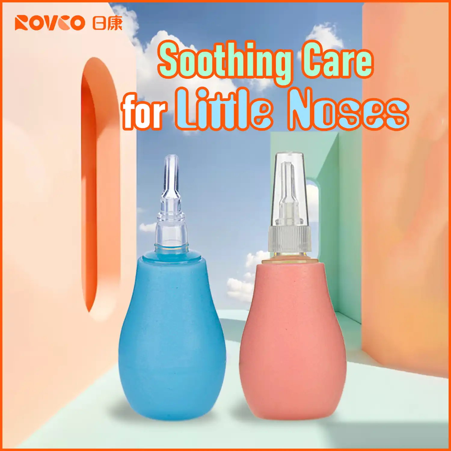 Rovco Baby Nasal Aspirator 0+ - Nose Cleaner Blue