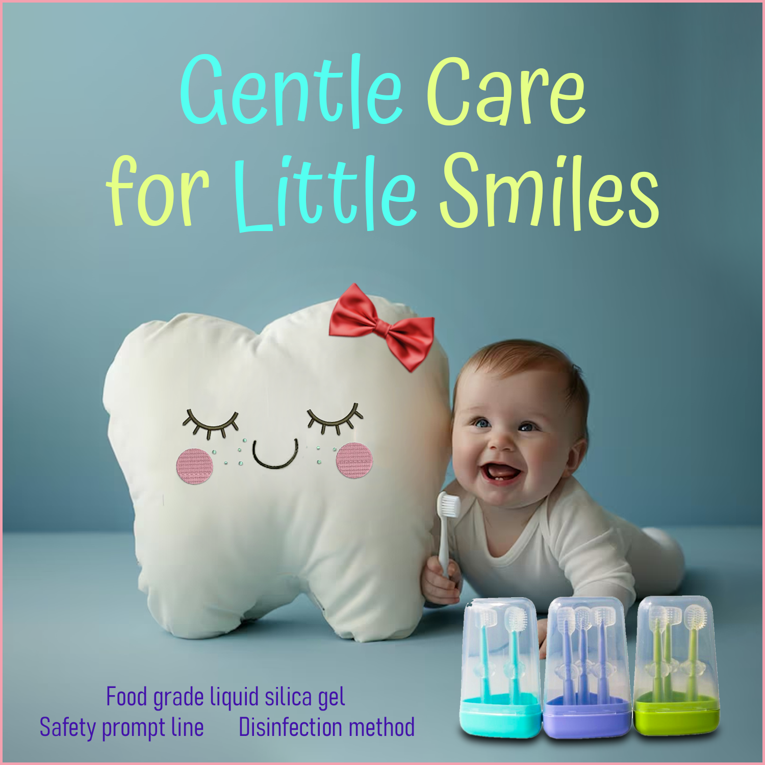 Baby brush Purple 3pcs Set