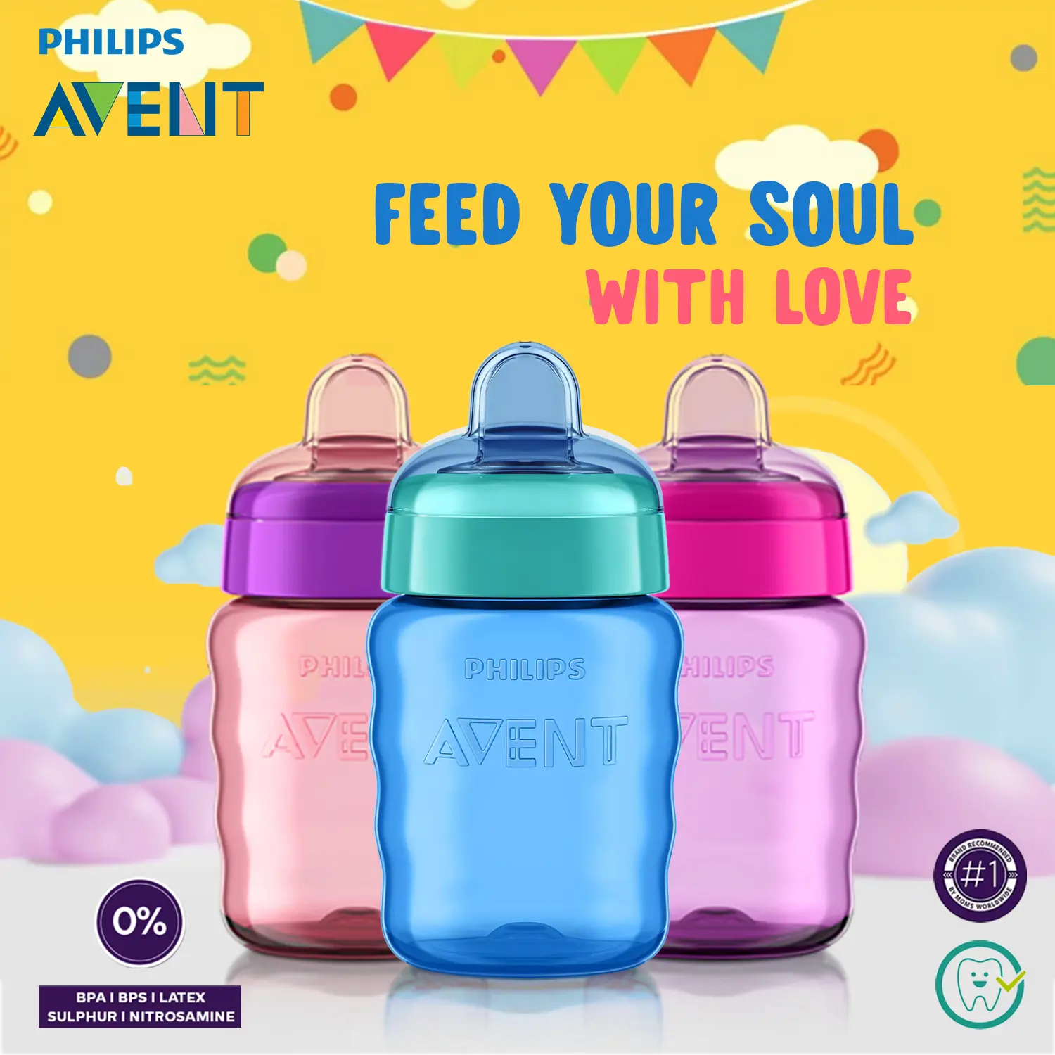 Philips Avent Spout Cup 9m+ (Pink)