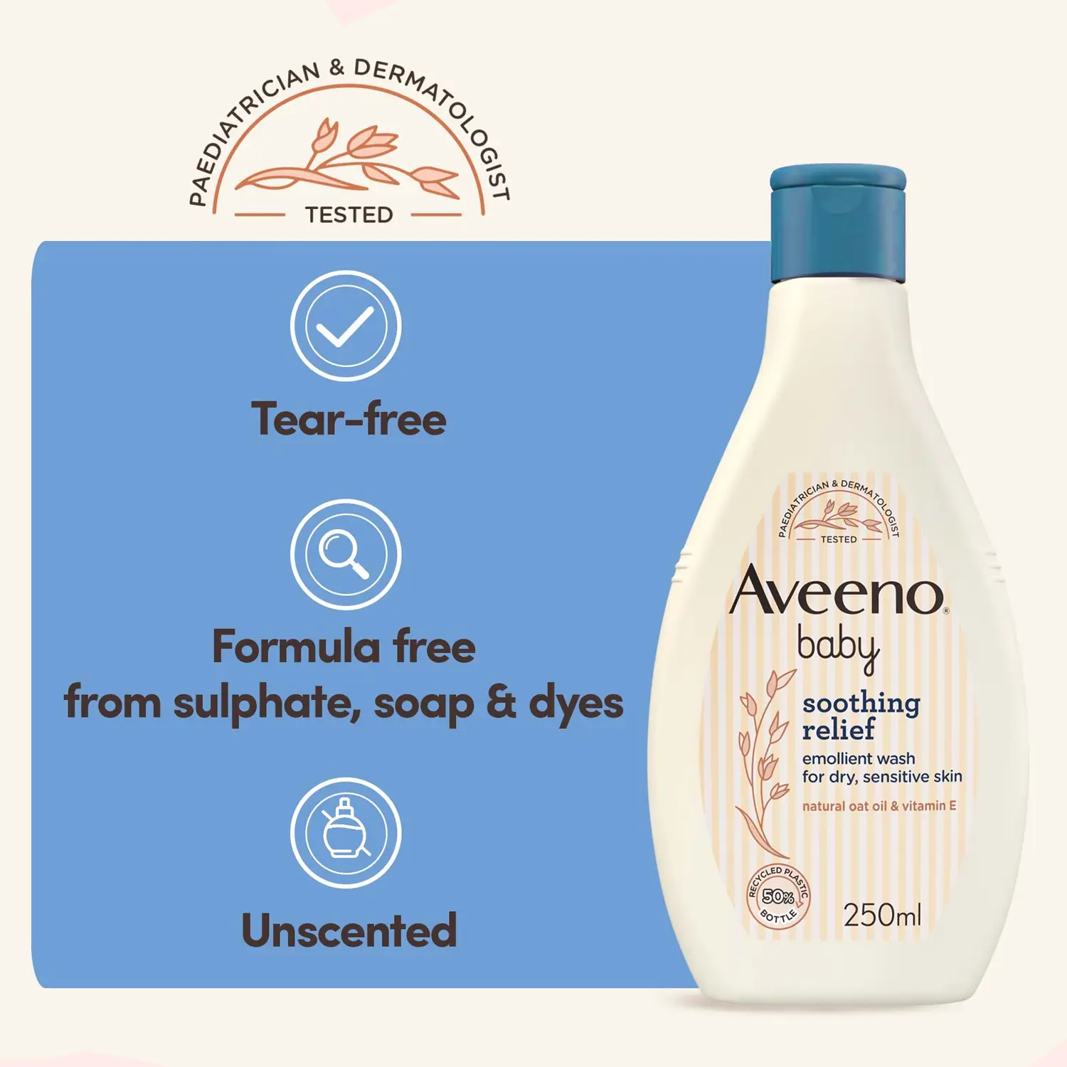 Aveeno Baby Soothing Relief Emollient Wash 250 ml