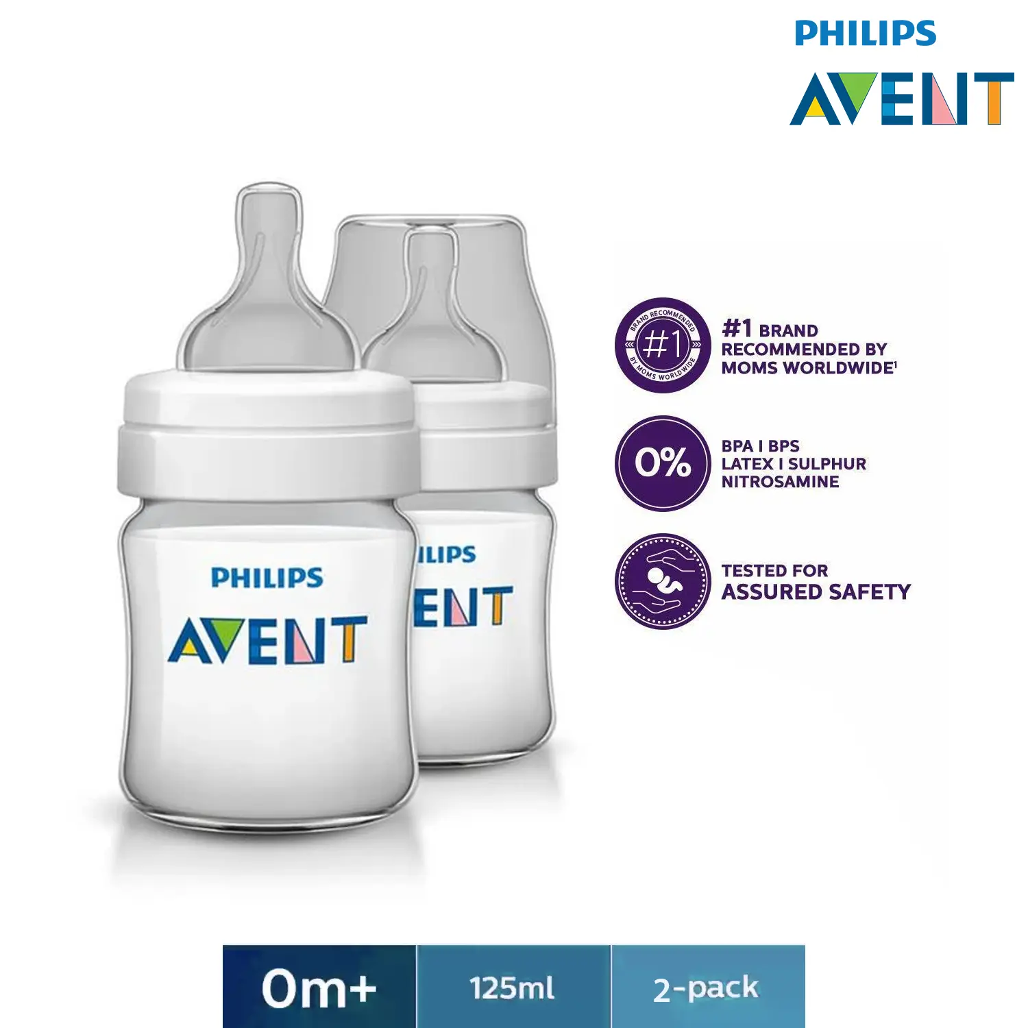 Philips Avent Anti-Colic Bottle 0m+ 125 ml Double